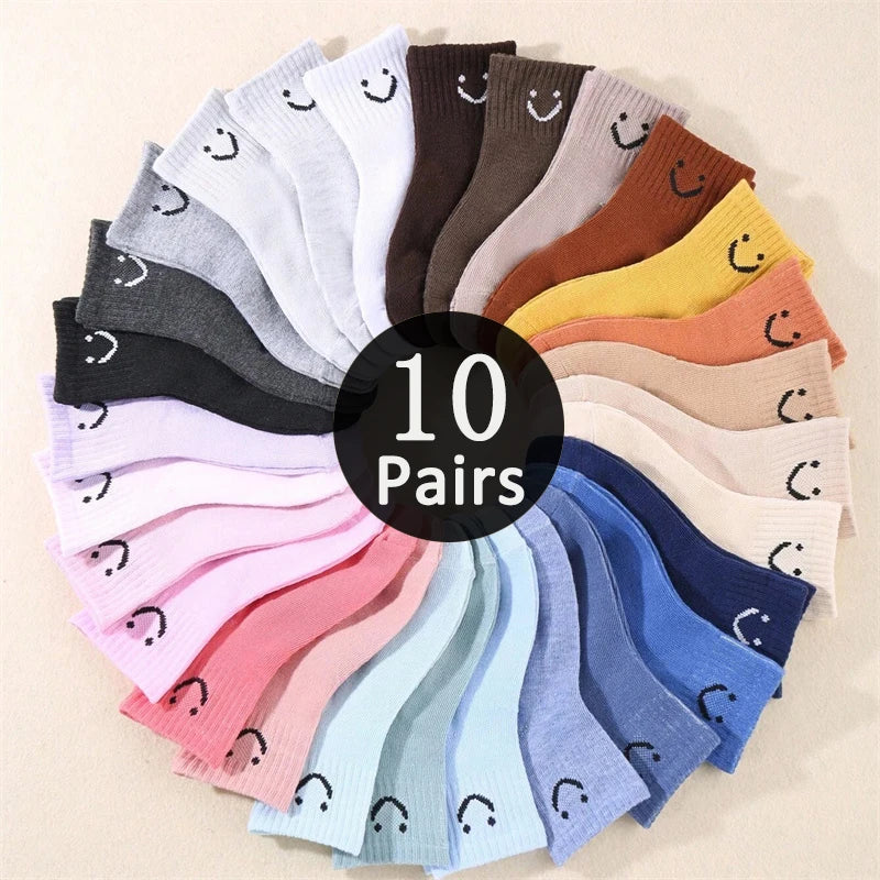 Pack de 10 pares de calcetines infantiles con caritas