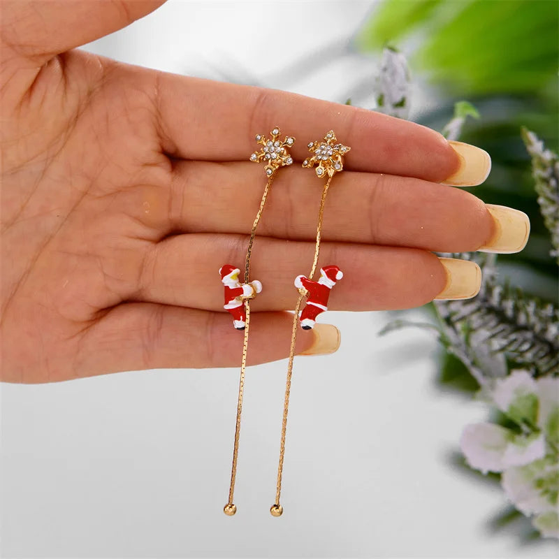 Pendientes navideños de Papá Noel