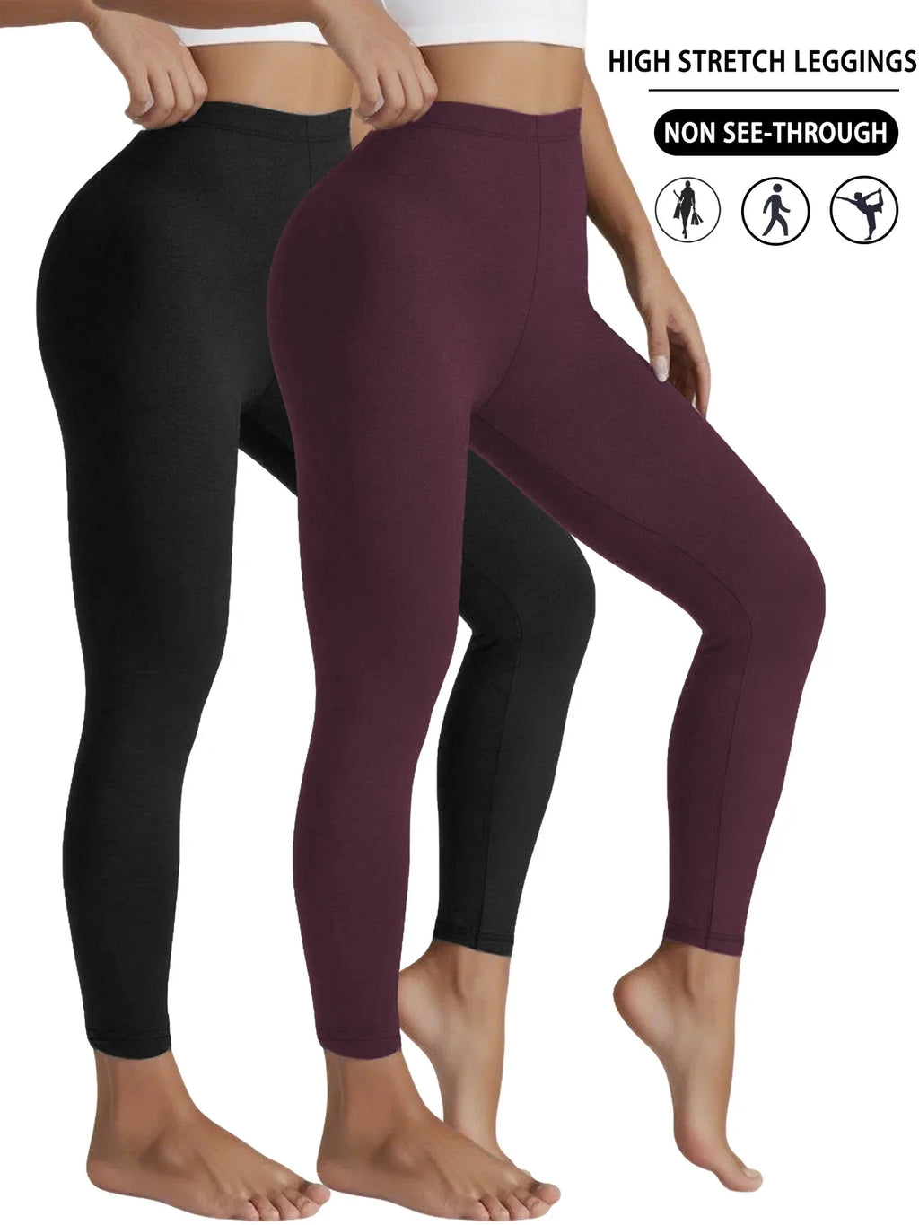 Pack de 2 leggings súper suaves para mujer