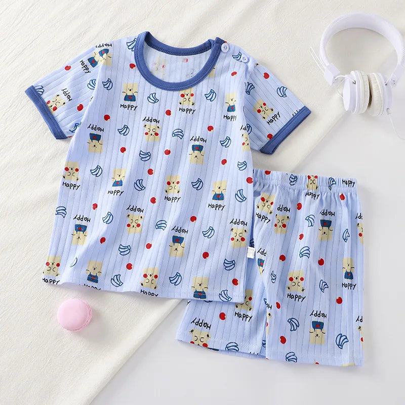 Conjunto bebé camiseta y short de algodón (2 piezas)
