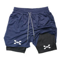 Pantalón corto 2 en 1 deportivo para hombre