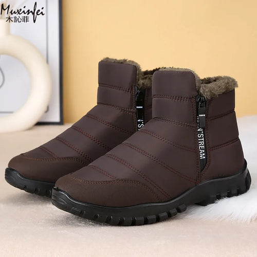 Botas de nieve tobilleras impermeables para hombre
