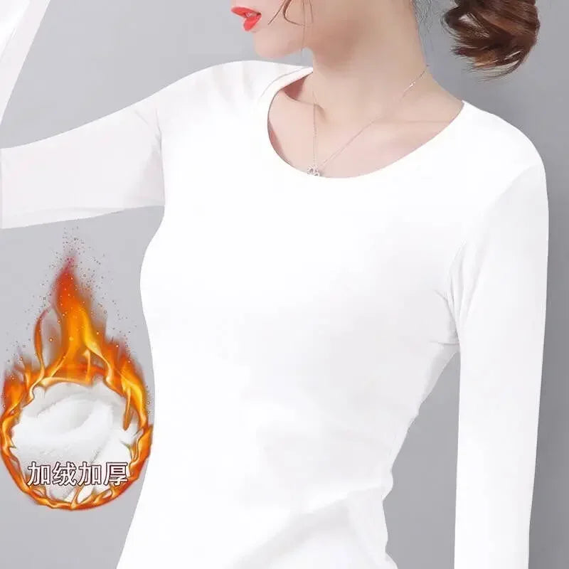 Camiseta térmica de manga larga con interior afelpado