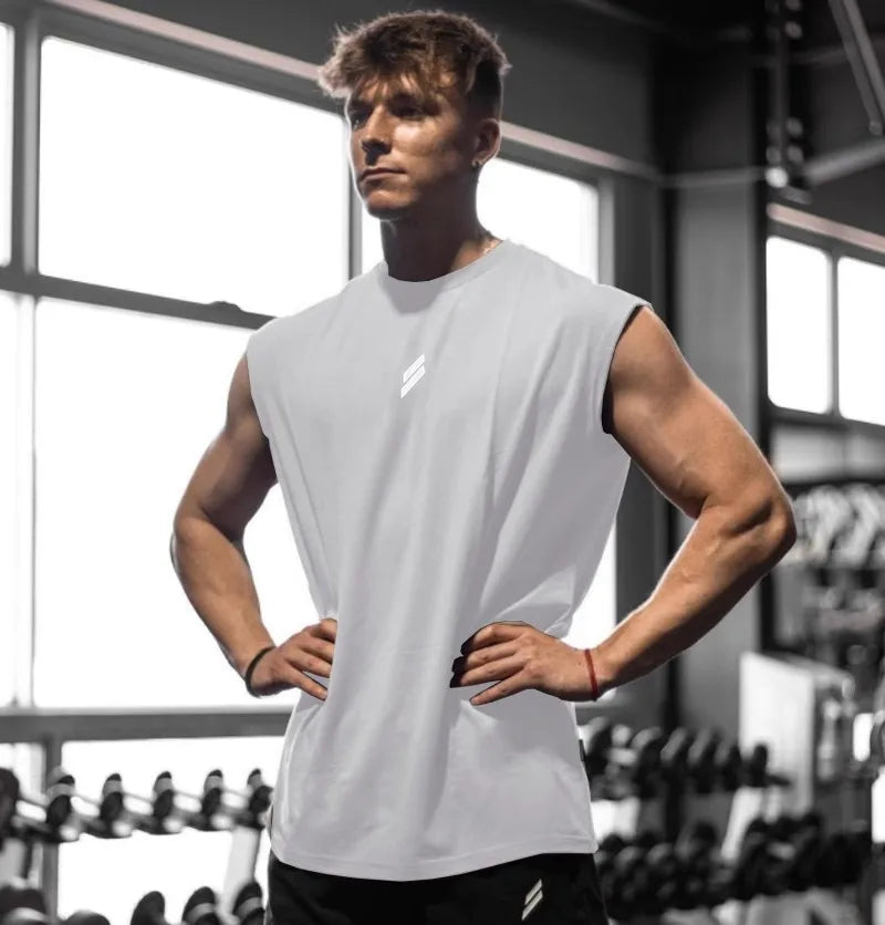 Camiseta de tirantes deportiva transpirable para hombre