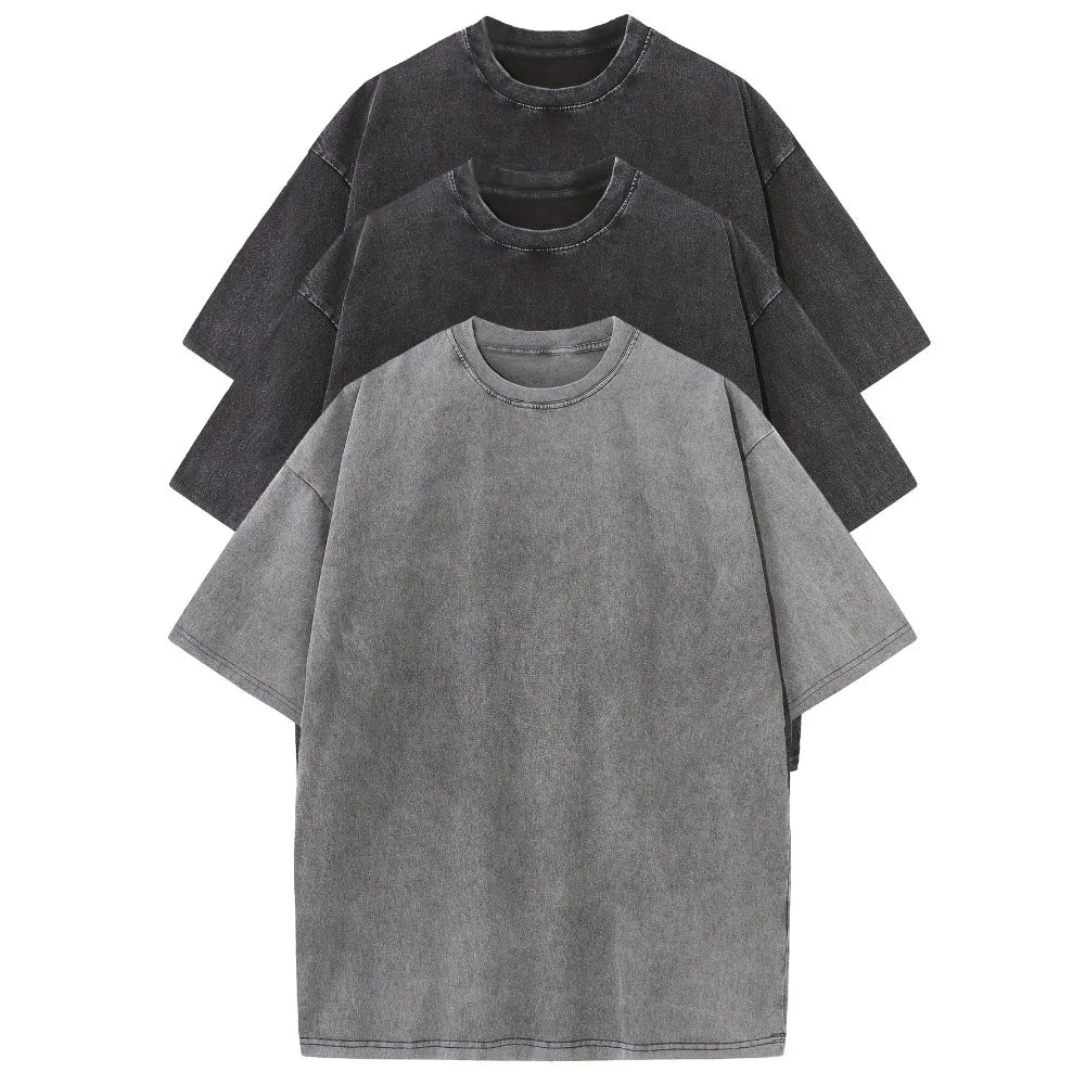 Pack de 3 camisetas holgadas 100 % algodón para hombre