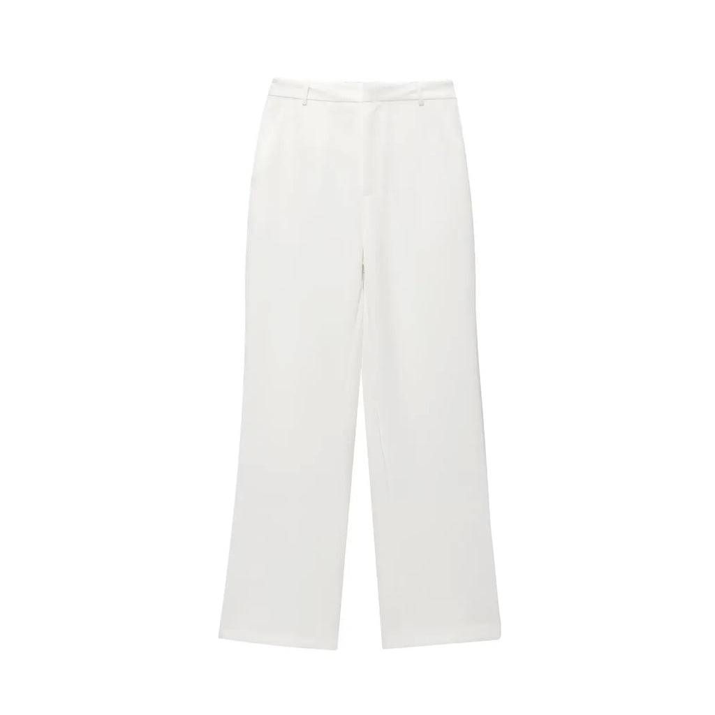 Conjunto de chaqueta corta con cremallera y pantalón