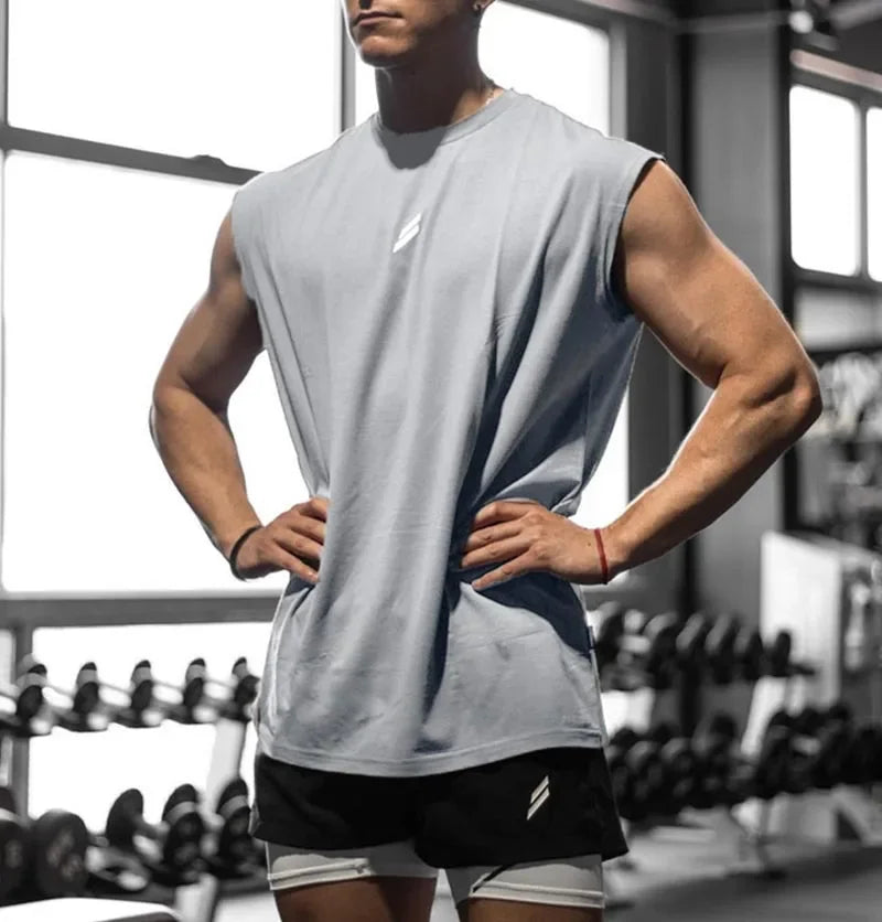 Camiseta de tirantes deportiva transpirable para hombre