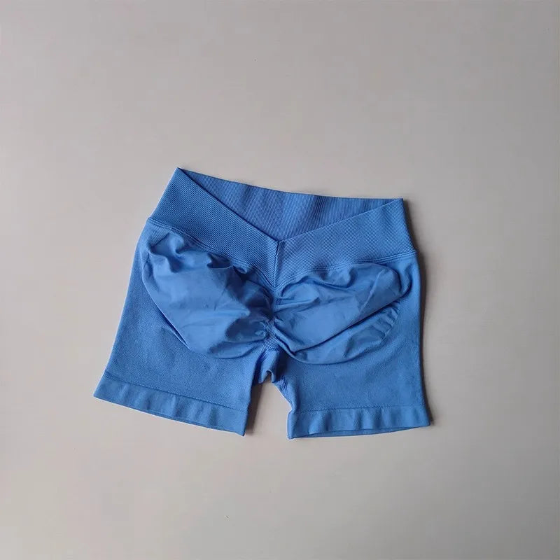 Pantalón corto deportivo de cintura alta con efecto realce