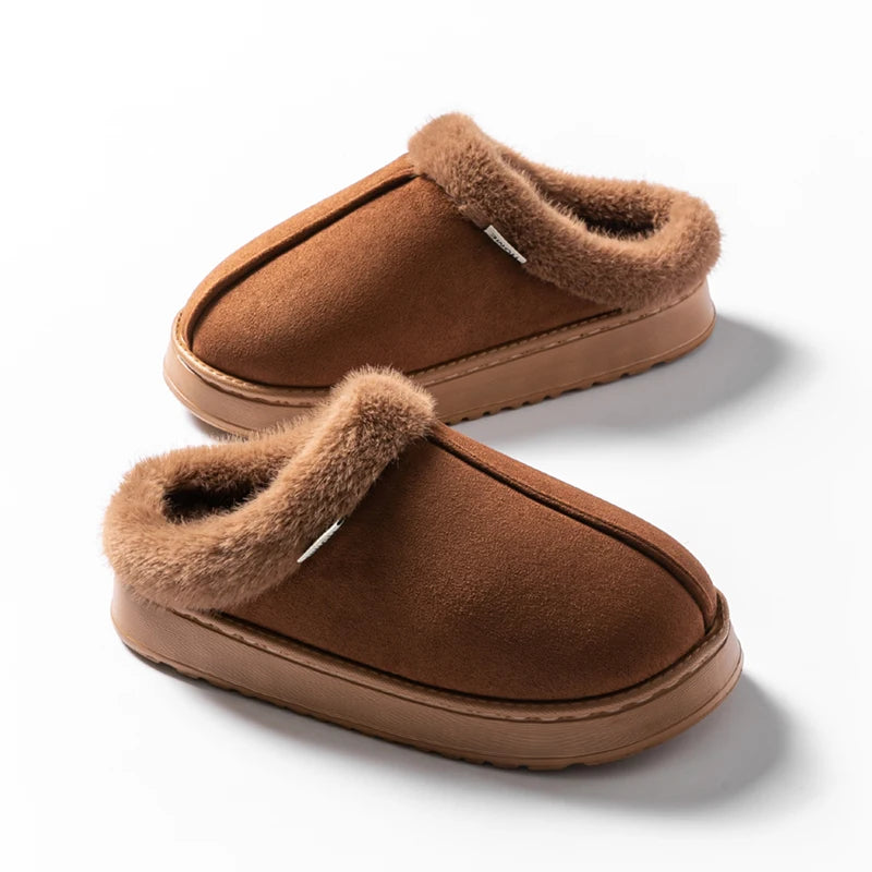 Zapatillas de casa con suela gruesa para mujer