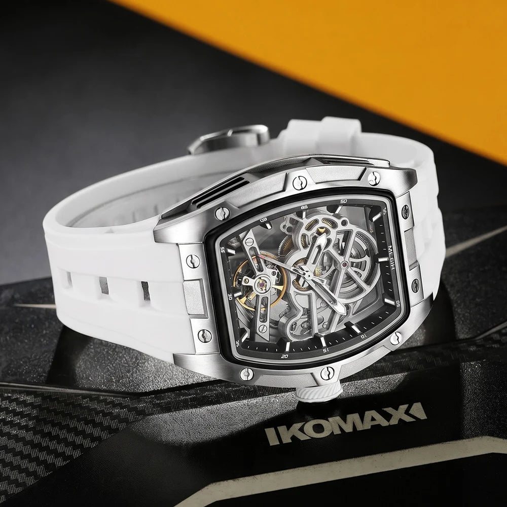 Reloj automático MEGIR esqueleto tonneau