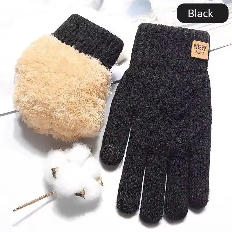 Guantes de punto táctiles con forro