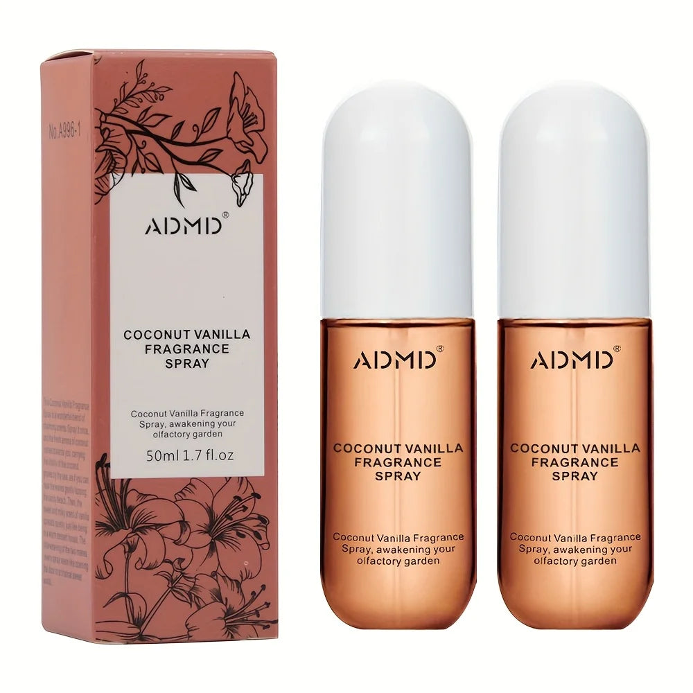 Pack de 2 brumas perfumadas de coco y vainilla