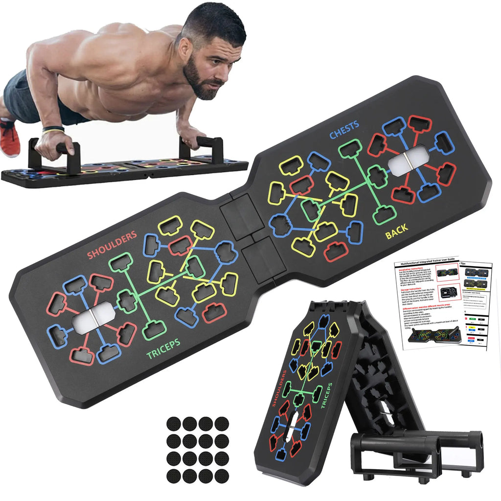 Tabla de flexiones plegable con asas