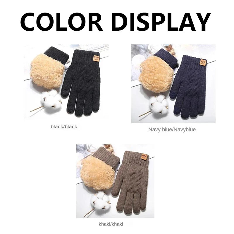 Guantes de punto táctiles con forro
