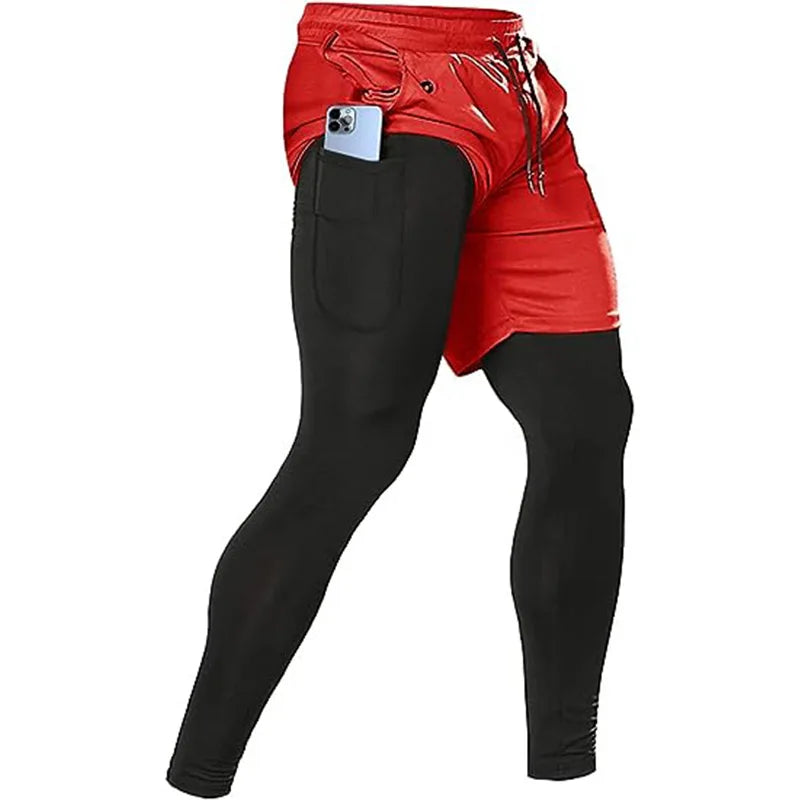 Pantalón de chándal 2 en 1 para hombre