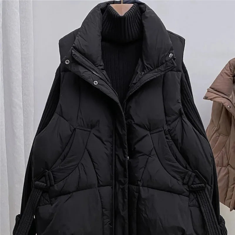Chaleco acolchado cálido para mujer (tallas grandes)