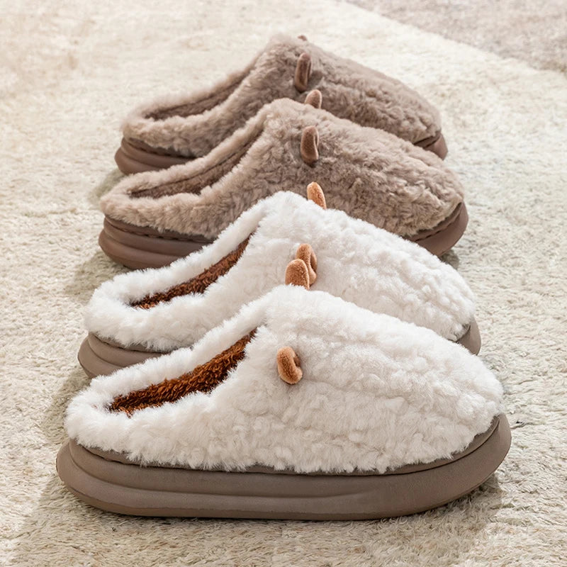 Zapatillas de casa mullidas con forro polar