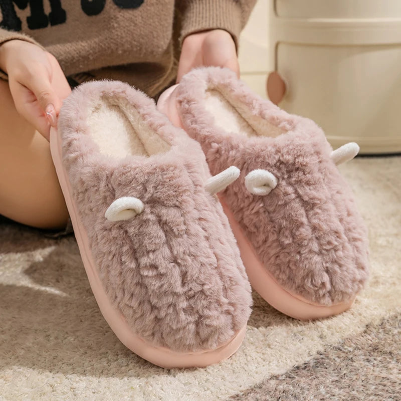Zapatillas de casa mullidas con forro polar