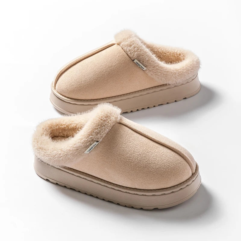 Zapatillas de casa con suela gruesa para mujer