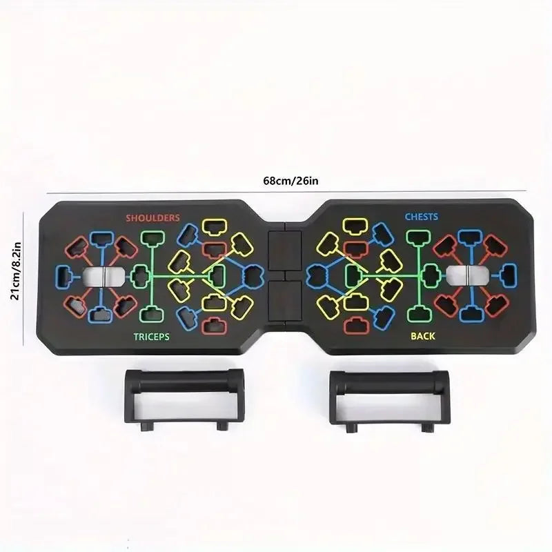 Tabla de flexiones plegable con asas