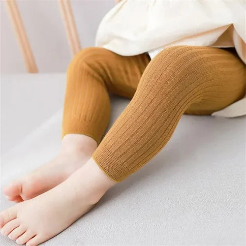Leggings de punto lisos para niña