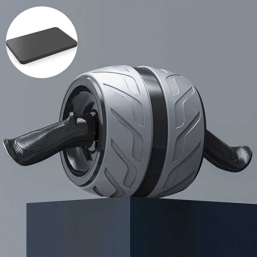 Rueda abdominal con rebote y esterilla para rodillas
