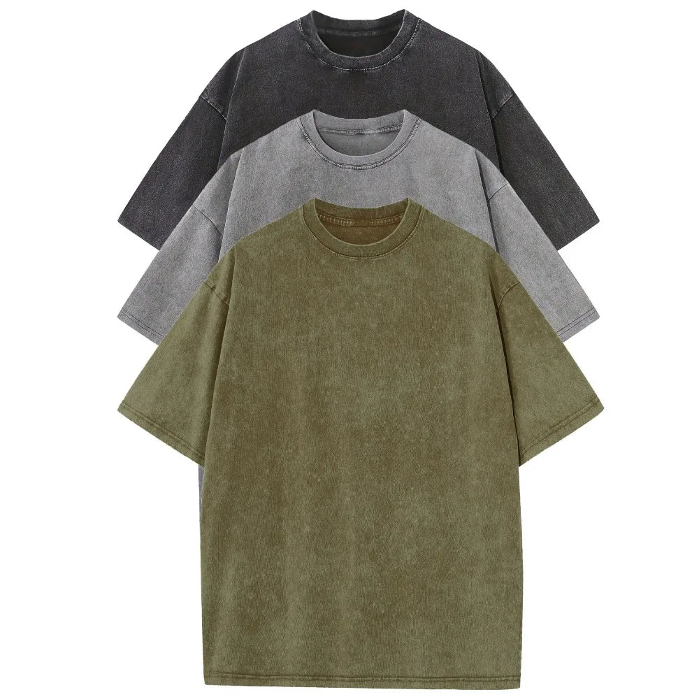 Pack de 3 camisetas holgadas 100 % algodón para hombre