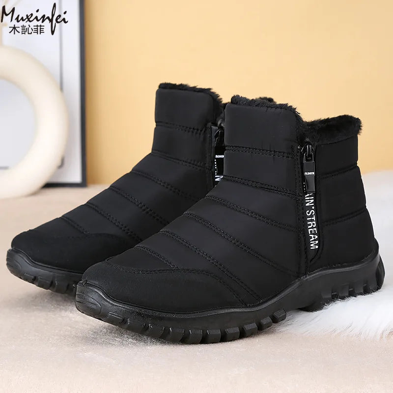Botas de nieve tobilleras impermeables para hombre