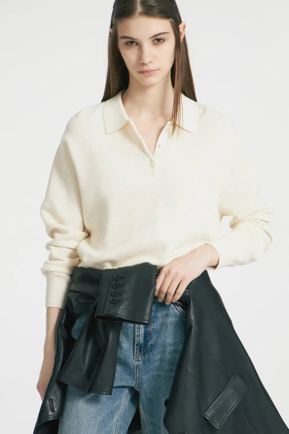 Prendas de punto grueso a juego: jersey, pantalón o vestido