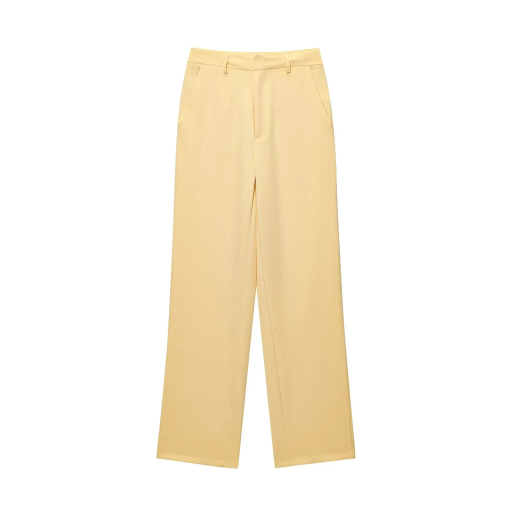 Conjunto de chaqueta corta con cremallera y pantalón
