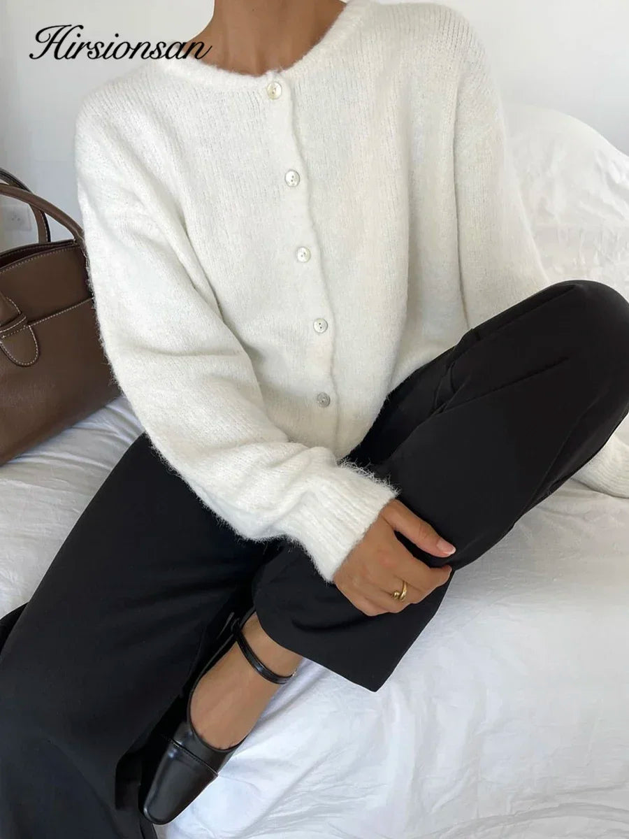 Cárdigan elegante de punto con botones