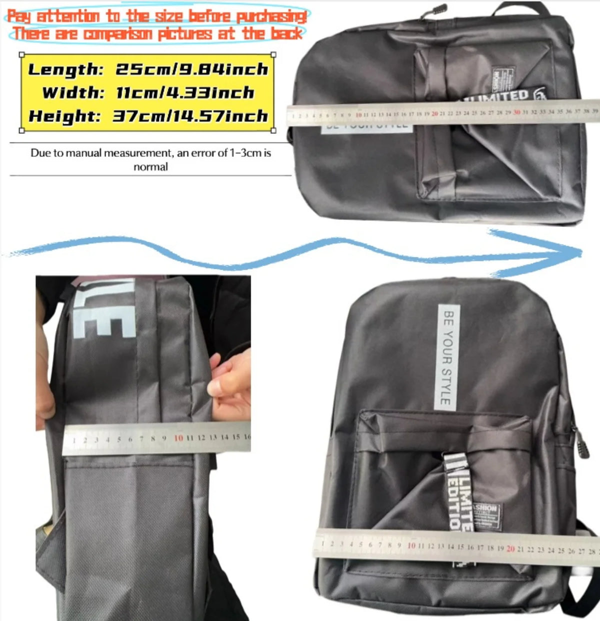 Mochila juvenil de colores para clase y diario