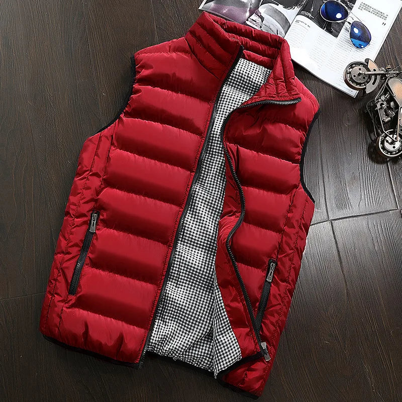 Chaleco cortavientos acolchado para hombre