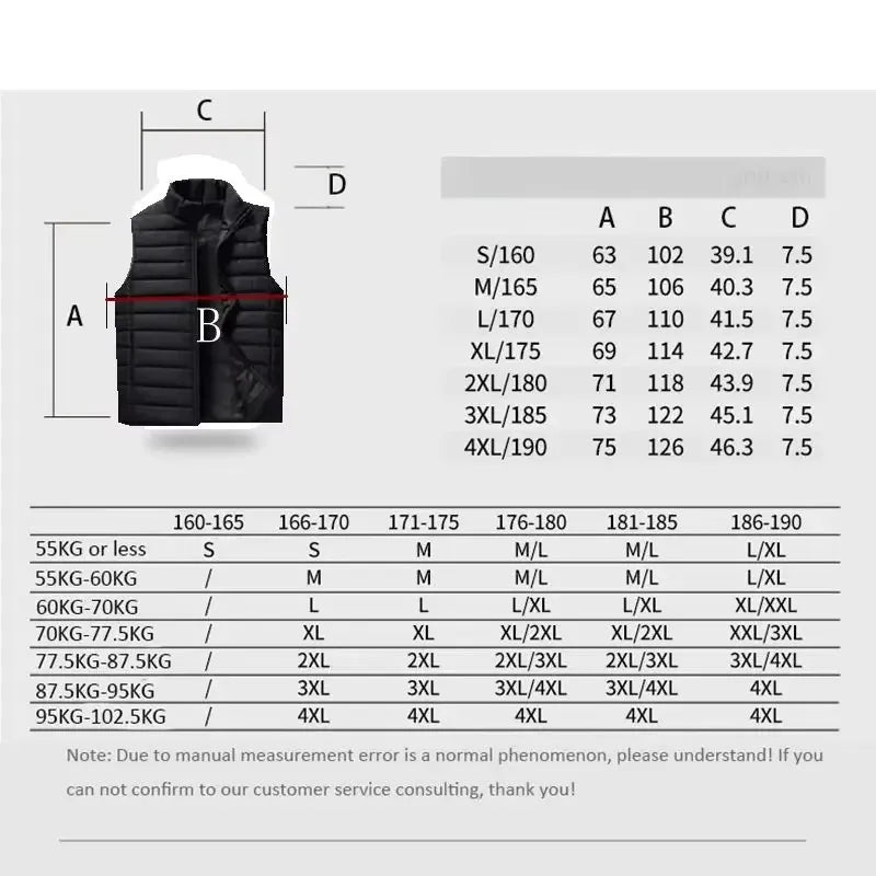 Chaleco acolchado con cuello alto para hombre