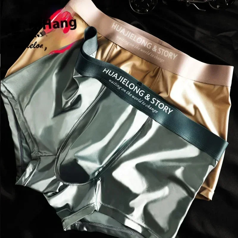 Calzoncillos bóxer de seda fría para hombre (1 o 3 uds)