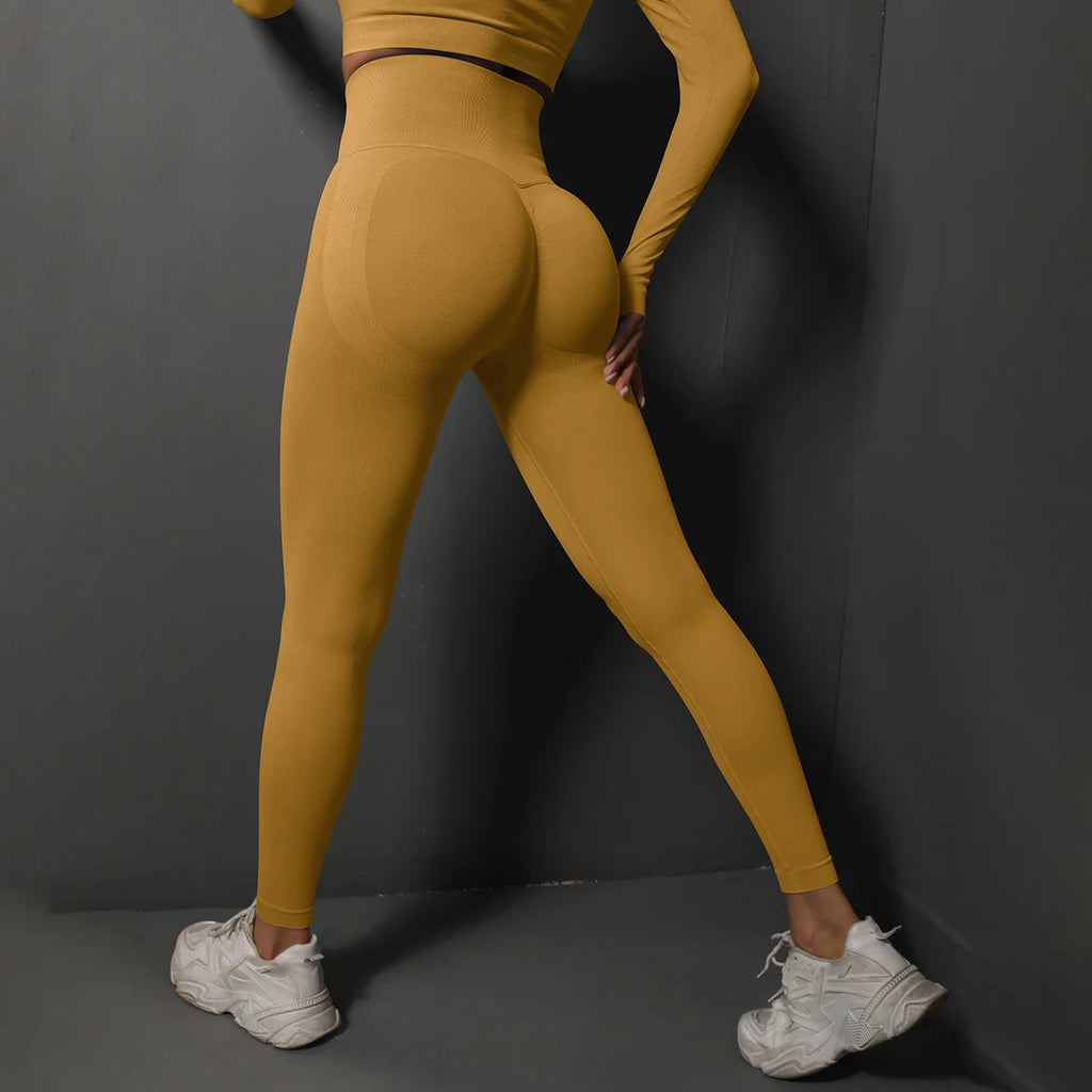 Mallas de yoga de cintura alta sin costuras
