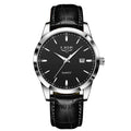 Reloj LIGE con correa de piel marrón para hombre