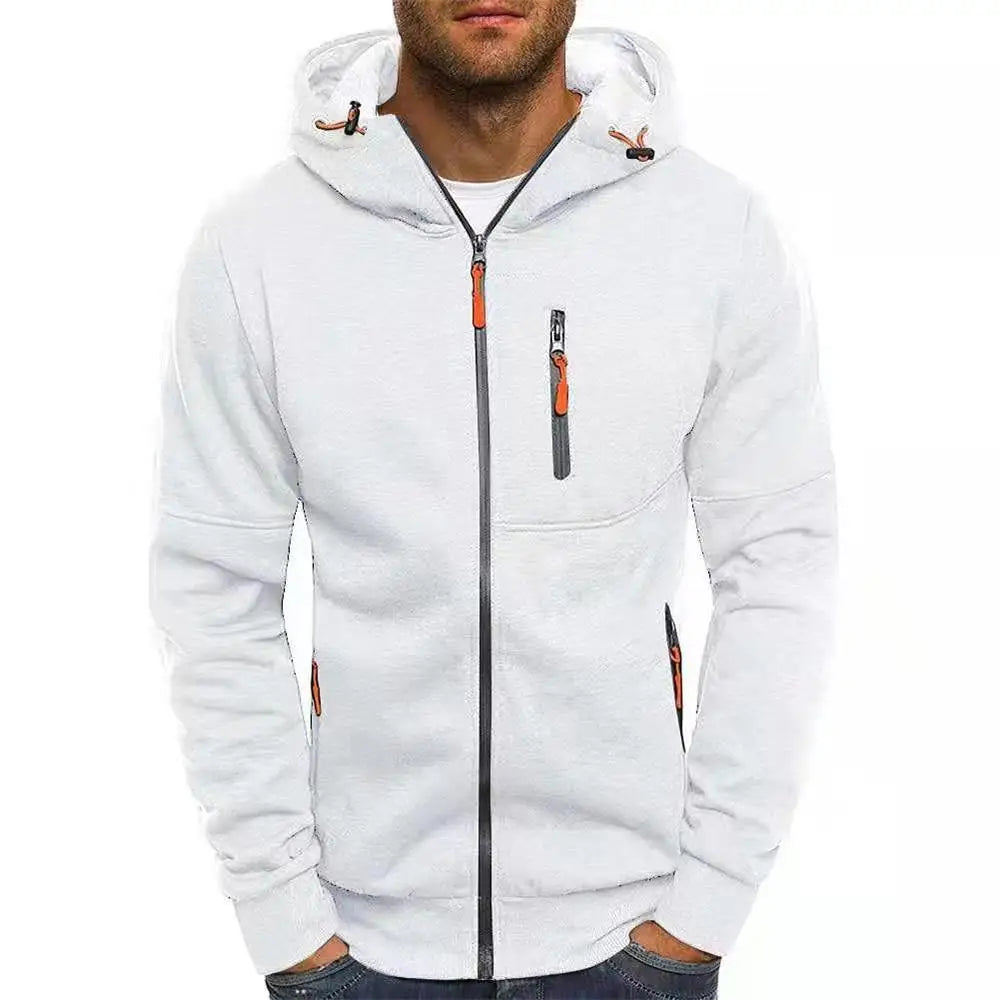 Sudadera con capucha y detalle de cremallera para hombre