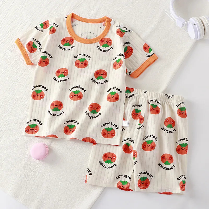 Conjunto bebé camiseta y short de algodón (2 piezas)