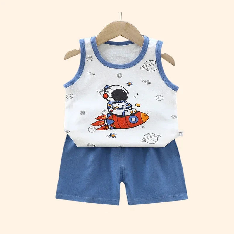 Conjunto infantil de camiseta de tirantes y short