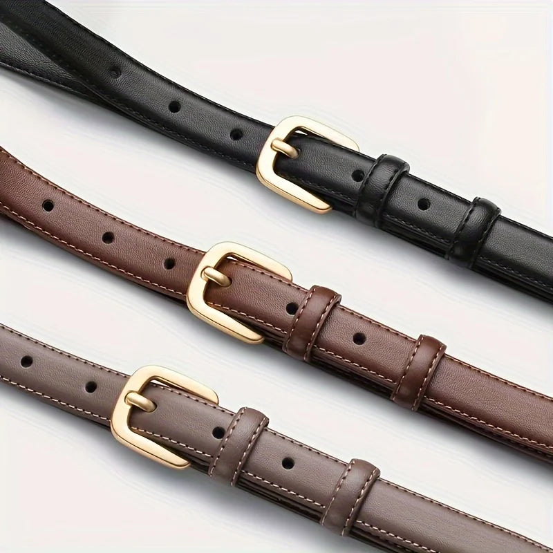 Pack de 2 cinturones básicos con hebilla