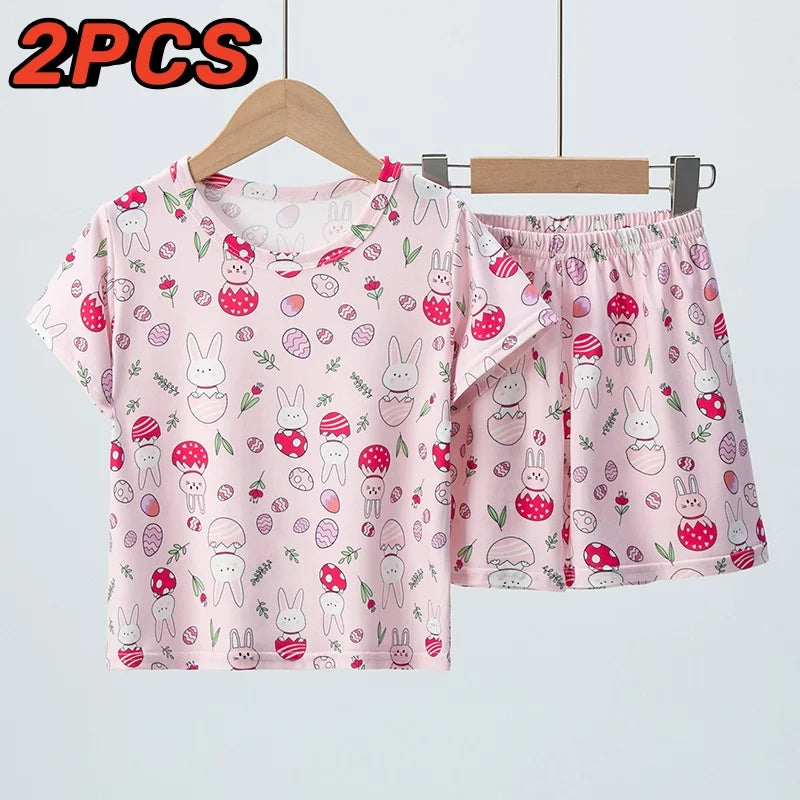 Conjunto infantil de verano camiseta y short (2 piezas)