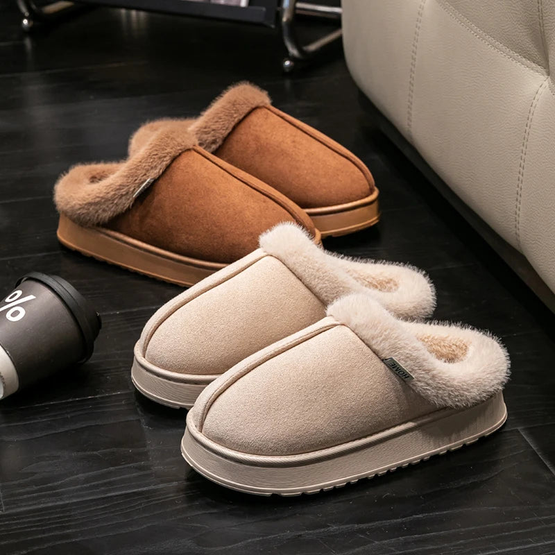 Zapatillas de casa con suela gruesa para mujer