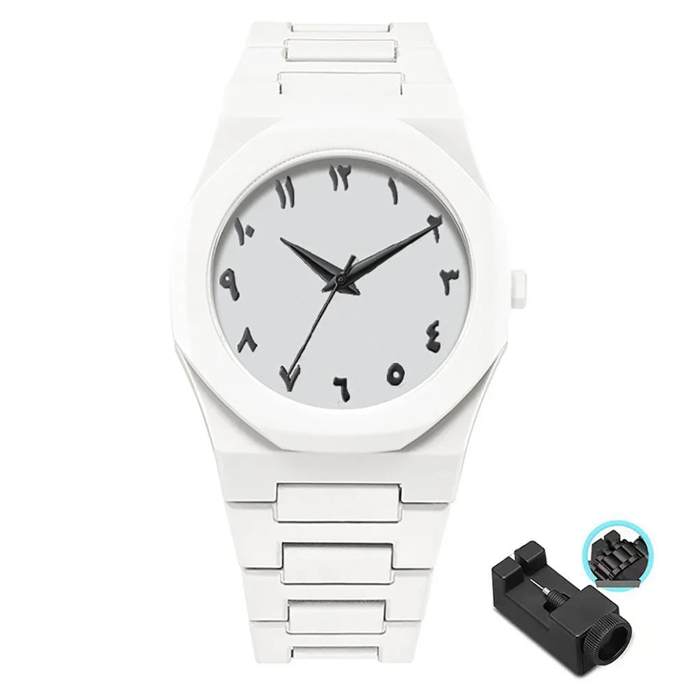 Reloj de cuarzo minimalista de esfera grande para hombre