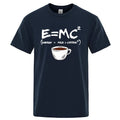 Camiseta divertida "Energy = Milk + Coffee" para hombre