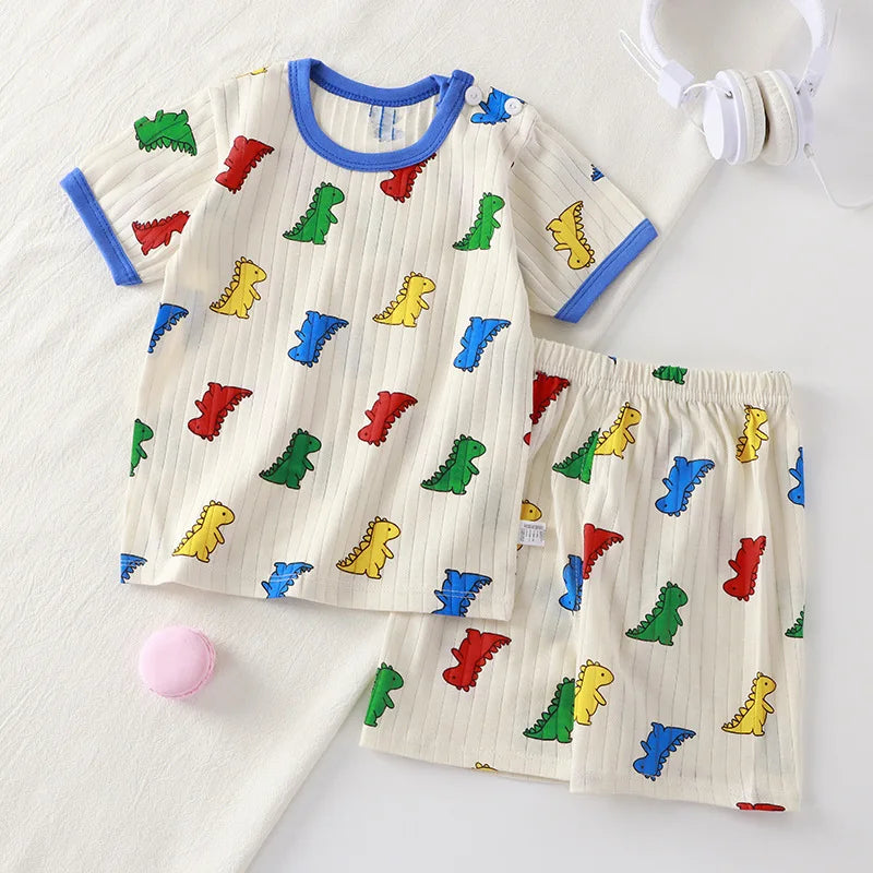 Conjunto bebé camiseta y short de algodón (2 piezas)