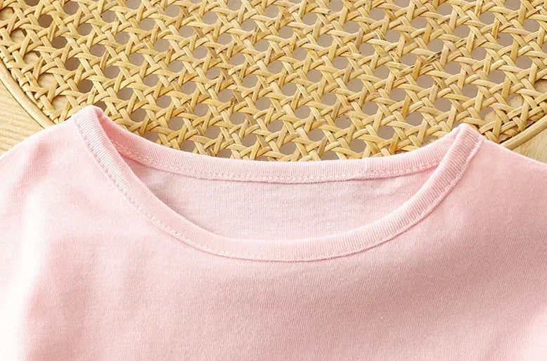 Camiseta básica de manga larga 100 % algodón para bebé