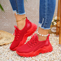 Zapatillas dad de plataforma con malla transpirable para mujer