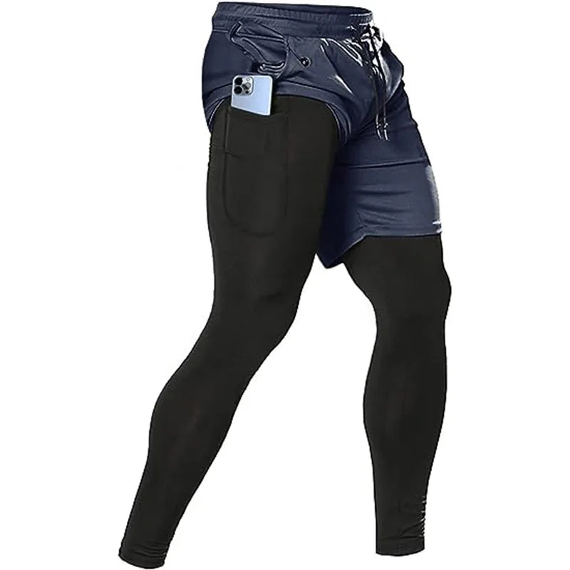 Pantalón de chándal 2 en 1 para hombre
