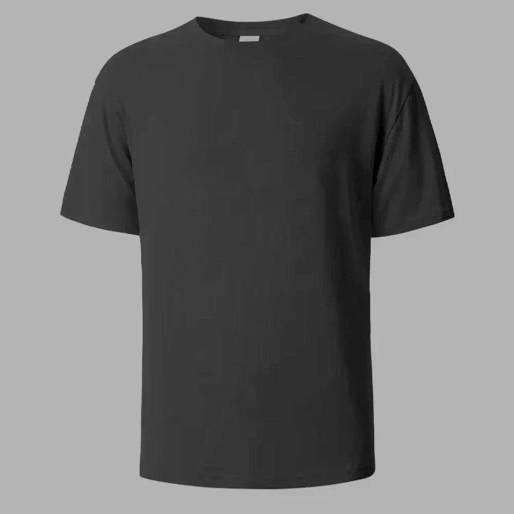 Camiseta blanca de algodón grueso para hombre